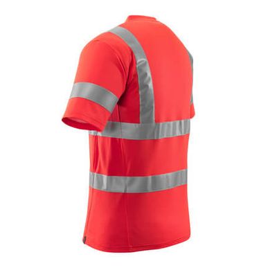 Foto van T-shirt, V-hals, klasse 2 | 18282-995 | 0222-hi-vis rood