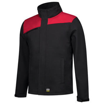 Foto van Softshell Bicolor Naden | zwart/rood | 402021-0902 | TRICORP WORKWEAR
