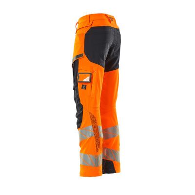 Foto van Mascot Accelerate Safe Broek met kniezakken | 19079-511 | 14010-hi-vis oranje/donkermarine