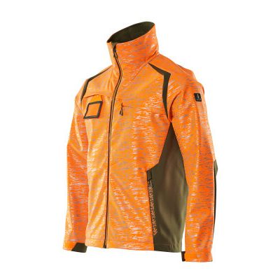 Foto van Mascot Accelerate Safe Softshell jas | 19202-291 | 1433-hi-vis oranje/mosgroen