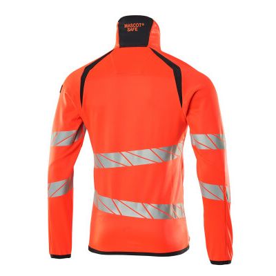 Foto van Mascot Accelerate Safe Fleecetrui met rits | 19103-315 | 22210-hi-vis rood/donkermarine