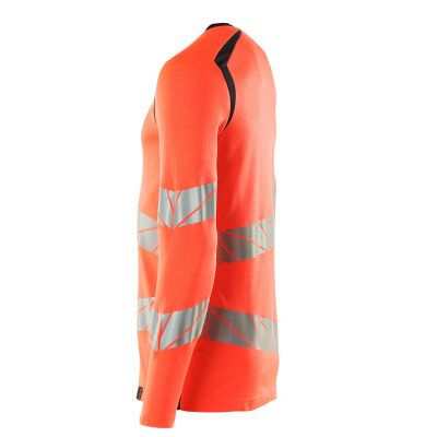 Foto van Mascot Accelerate Safe T-shirt, met lange mouwen | 19081-771 | 22210-hi-vis rood/donkermarine