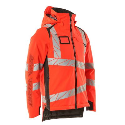 Foto van Mascot Accelerate Safe Winterjas | 19035-449 | 22218-hi-vis rood/donkerantraciet