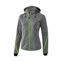 Functioneel softshell jack Dames | grey melange/green gecko | 9060712