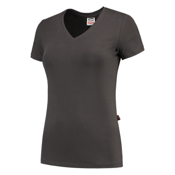 Foto van T-shirt V Hals Fitted Dames | donkergrijs | 101008-18 | TRICORP WORKWEAR