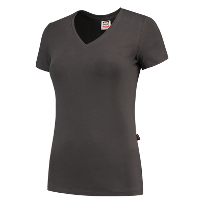 Foto van T-shirt V Hals Fitted Dames | donkergrijs | 101008-18 | TRICORP WORKWEAR