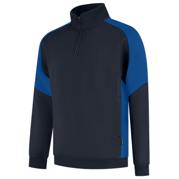 Foto van Zip Sweater Bicolor Redefined | donkermarine/korenblauw | 306111-01011 | TRICORP WORKWEAR