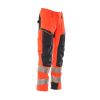 Afbeelding van Mascot Accelerate Safe Broek met kniezakken | 19079-511 | 22210-hi-vis rood/donkermarine