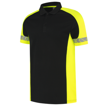 Foto van Poloshirt Reflective Redefined | zwart/fluorgeel | 206104-0917 | TRICORP WORKWEAR