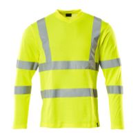 T-shirt, V-hals, lange mouwen, klasse 3 | 18281-995 | 017-hi-vis geel