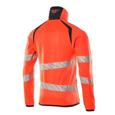 Foto van Mascot Accelerate Safe Fleecetrui met rits | 19103-315 | 22210-hi-vis rood/donkermarine