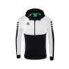 Afbeelding van ERIMA Six Wings trainingsjack met capuchon Unisex | zwart/wit | 1032214