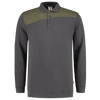 Afbeelding van Polosweater Bicolor Naden | donkergrijs/legergroen | 302004-1813 | TRICORP WORKWEAR