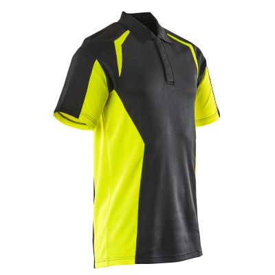 Foto van Mascot Accelerate Safe Poloshirt | 22083-771 | 0917-zwart/hi-vis geel