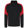 Afbeelding van Zip Sweater Bicolor Redefined | zwart/helderrood | 306111-09202 | TRICORP WORKWEAR