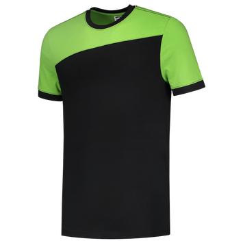 Foto van T-shirt Bicolor Naden | zwart/limegroen | 102006-0937 | TRICORP WORKWEAR