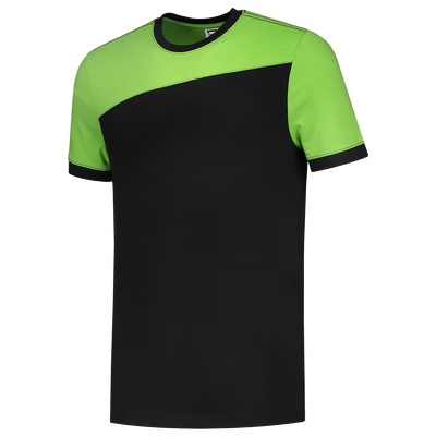 T-shirt Bicolor Naden | zwart/limegroen | 102006-0937 | TRICORP WORKWEAR