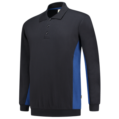 Foto van Polosweater Bicolor | marine/korenblauw | 302003-0111 | TRICORP WORKWEAR