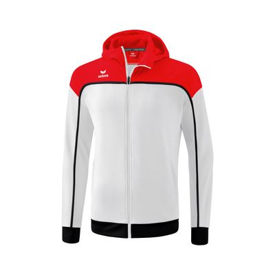 Erima Change trainingsjack met capuchon heren, wit/rood/zwart, 1032306