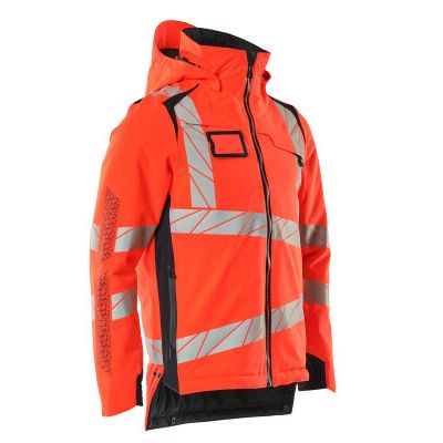 Foto van Mascot Accelerate Safe Winterjas | 19035-449 | 22210-hi-vis rood/donkermarine