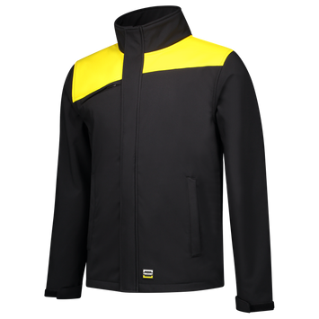 Foto van Softshell Bicolor Naden | zwart/geel | 402021-0907 | TRICORP WORKWEAR