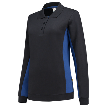 Foto van Polosweater Bicolor Dames | marine/korenblauw | 302002-0111 | TRICORP WORKWEAR