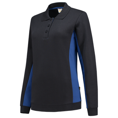 Foto van Polosweater Bicolor Dames | marine/korenblauw | 302002-0111 | TRICORP WORKWEAR