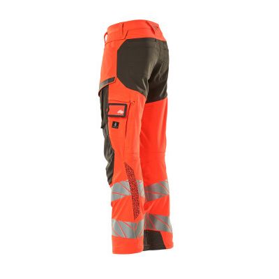 Foto van Mascot Accelerate Safe Broek met kniezakken | 19079-511 | 22218-hi-vis rood/donkerantraciet