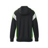 Afbeelding van ERIMA CELEBRATE 125 Training Jacket with hood Unisex | zwart/green gecko | 1032632