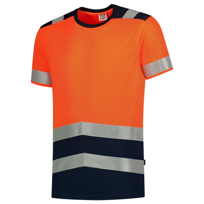 T-shirt High Vis Bicolor | fluororanje/donkermarine | 103006-14010 | TRICORP SAFETY