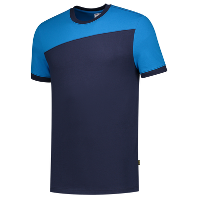 Foto van T-shirt Bicolor Naden | donkermarine/turkoois | 102006-01087 | TRICORP WORKWEAR