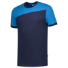 Afbeelding van T-shirt Bicolor Naden | donkermarine/turkoois | 102006-01087 | TRICORP WORKWEAR