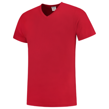 Foto van T-shirt V Hals Fitted | rood | 101005-02 | TRICORP WORKWEAR