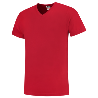T-shirt V Hals Fitted | rood | 101005-02 | TRICORP WORKWEAR