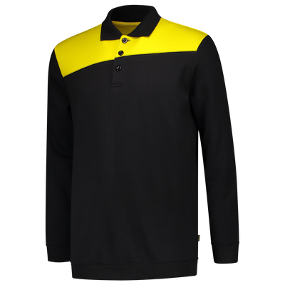 Foto van Polosweater Bicolor Naden | zwart/geel | 302004-0907 | TRICORP WORKWEAR