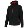 Afbeelding van Softshell Capuchon Accent | zwart/rood | 402705-0902 | TRICORP WORKWEAR