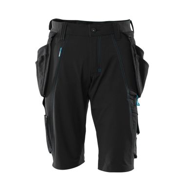 Shorts, afneembare spijkerzakken,stretch | 17149-311 | 09-zwart