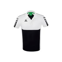 ERIMA Six Wings polo Unisex | zwart/wit | 1112210