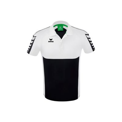 Foto van ERIMA Six Wings polo Unisex | zwart/wit | 1112210