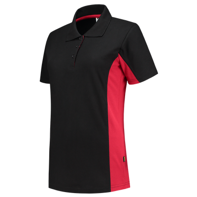 Poloshirt Bicolor Dames | zwart/rood | 202003-0902 | TRICORP WORKWEAR