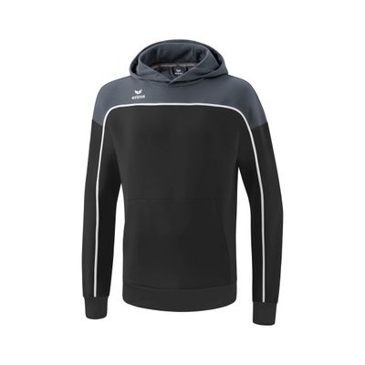 Erima Change sweatshirt met capuchon heren, black/slate grey/wit, 1072304