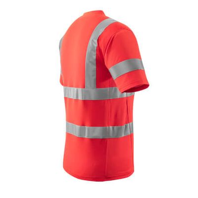 Foto van T-shirt, V-hals, klasse 2 | 18282-995 | 0222-hi-vis rood