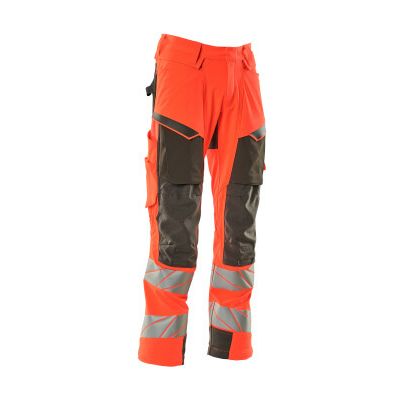 Foto van Mascot Accelerate Safe Broek met kniezakken | 19079-511 | 22218-hi-vis rood/donkerantraciet