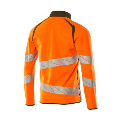 Foto van Mascot Accelerate Safe Sweatshirt met rits | 19184-781 | 1433-hi-vis oranje/mosgroen