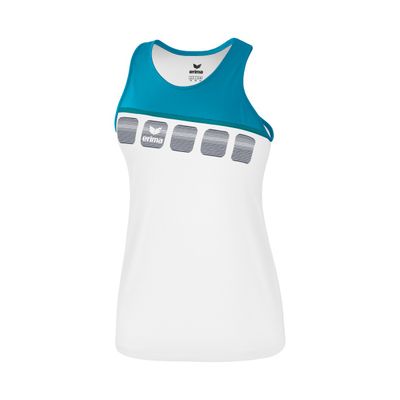 5-C tanktop Dames | wit/oriental blue/colonial blue | 1081930