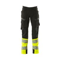 Mascot Accelerate Safe Broek met dijbeenzakken | 19379-510 | 0917-zwart/hi-vis geel