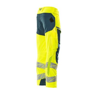 Foto van Mascot Accelerate Safe Broek met kniezakken | 19079-511 | 1744-hi-vis geel/donkerpetrol