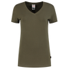 Afbeelding van T-shirt V Hals Fitted Dames | legergroen | 101008-13 | TRICORP WORKWEAR