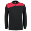 Afbeelding van Polosweater Bicolor Naden | zwart/rood | 302004-0902 | TRICORP WORKWEAR