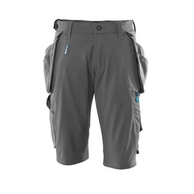 Shorts, afneembare spijkerzakken,stretch | 17149-311 | 018-donkerantraciet